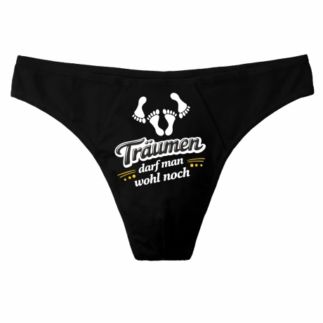 Herren String Tanga mit TRÄUMEN DARF MAN JA WOHL NOCH