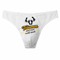Herren String Tanga mit TRÄUMEN DARF MAN JA WOHL NOCH