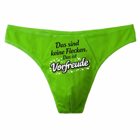 Herren String Tanga mit DAS SIND KEINE FLECKEN DAS IST VORFREUDE