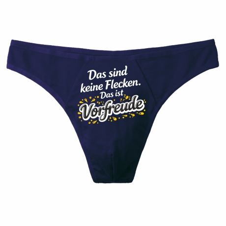 Herren String Tanga mit DAS SIND KEINE FLECKEN DAS IST VORFREUDE