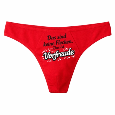 Herren String Tanga mit DAS SIND KEINE FLECKEN DAS IST VORFREUDE
