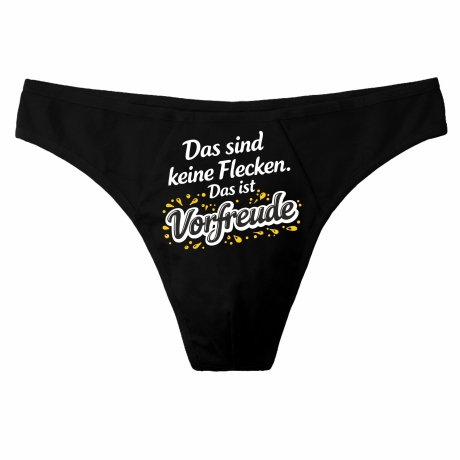 Herren String Tanga mit DAS SIND KEINE FLECKEN DAS IST VORFREUDE