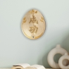 Feng Shui Wand Deko Goldenes Ei mit Kalligraphie für Erfolg