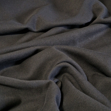 schwarzer Sweat 300 g/m² 194 cm breit Winter warm Bio-Baumwolle