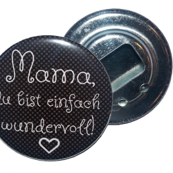 Flaschenöffner 59 mm Metall Spruch Mama Muttertag Geschenk
