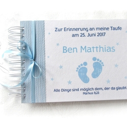 Fotoalbum Taufe Füße Sterne