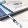 Gästebuch Taufe blau weiß