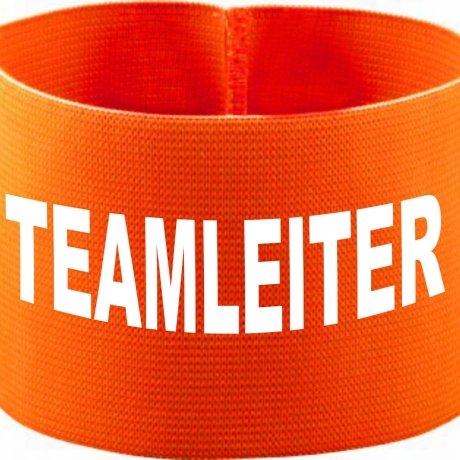 gummielastische Armbinde 10 cm bedruckt mit TEAMLEITER