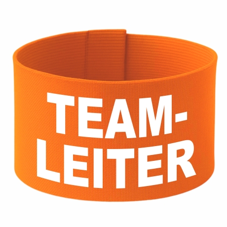 Klett-Armbinde 10 cm Höhe bedruckt mit TEAMLEITER