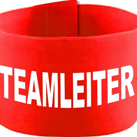 Klett-Armbinde 10 cm Höhe bedruckt mit TEAMLEITER