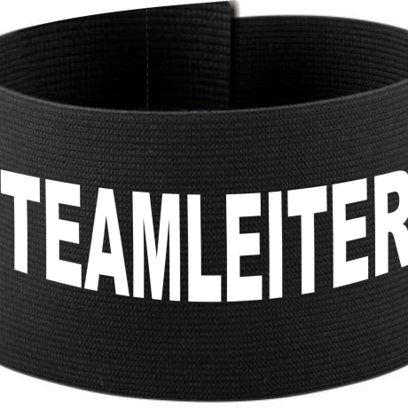 Klett-Armbinde 10 cm Höhe bedruckt mit TEAMLEITER