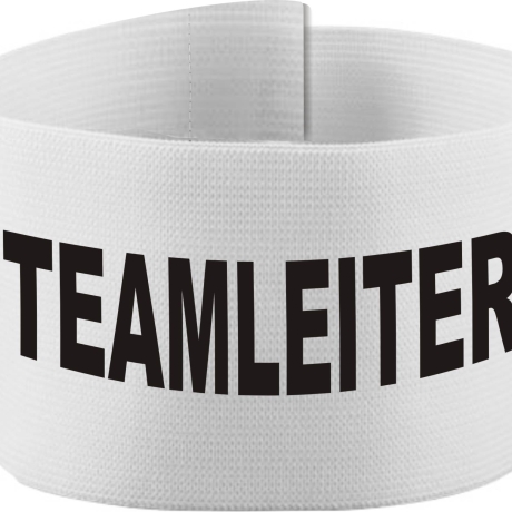 Klett-Armbinde 10 cm Höhe bedruckt mit TEAMLEITER