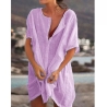 Damen-Sommer-Minikleid/Kaftan, helllila, neu, Größe S