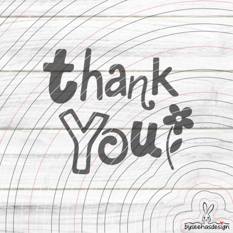 Thank You Plotterdatei SVG DXF