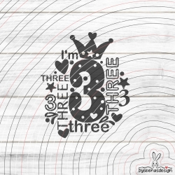 I'm three Plotterdatei SVG DXF 