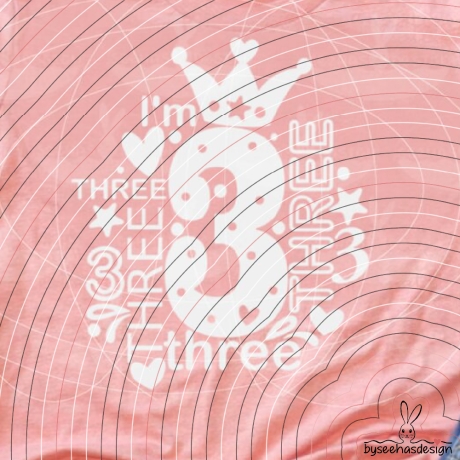 I'm three Plotterdatei SVG DXF 