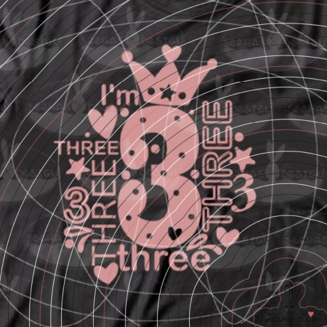 I'm three Plotterdatei SVG DXF 