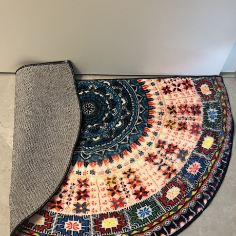 Boho Vintage Model Teppich Halbkreisförmig Room 80cm x 50cmx2cm