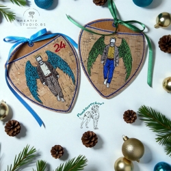 ITH - Engel-(Advents) Kalender – älterer Mann – 10.83 x 12.73 cm