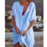 Damen-Sommer-Minikleid/Kaftan, blau, neu, Größe S
