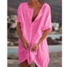 Damen-Sommer-Minikleid/Kaftan, rosa, neu, Größe S