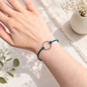 Lederarmband mit Ring Silver Circle - Schmuck aus Leder