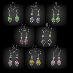 Kreative Hängeohrringe Perlen mit Astralmuster