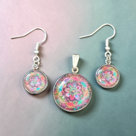 Schmuckset mit Motivstein