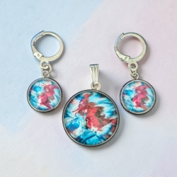 Schmuckset mit Motivstein