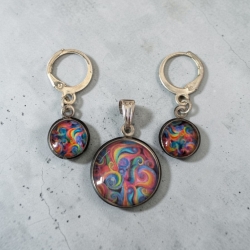 Schmuckset mit Motivstein