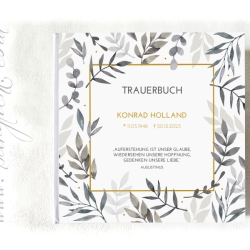 Trauerbuch taupe goldfarben
