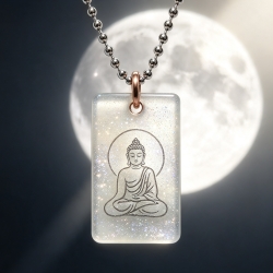 Buddha Amulett m. Schimmer handgefertigt Harz | Lumina Collection
