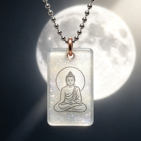 Buddha Amulett m. Schimmer handgefertigt Harz | Lumina Collection