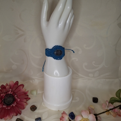 Makramee Armband mit Labradorit