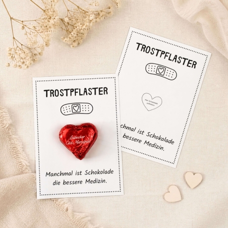 Trostpflaster Kärtchen – DIY Geschenk Schokolade PDF