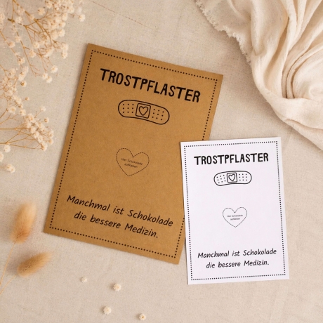 Trostpflaster Kärtchen – DIY Geschenk Schokolade PDF
