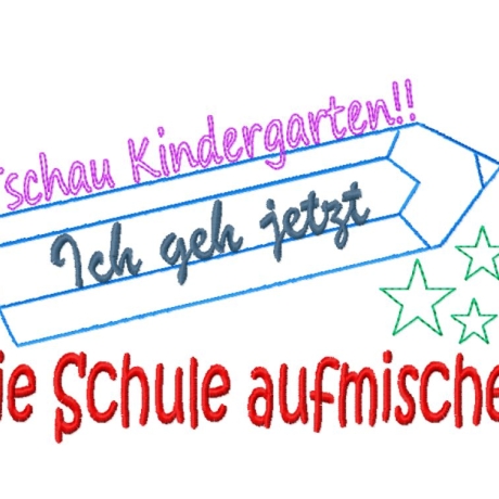 DreamEmbroid Schule aufmischen digitale Stickdatei