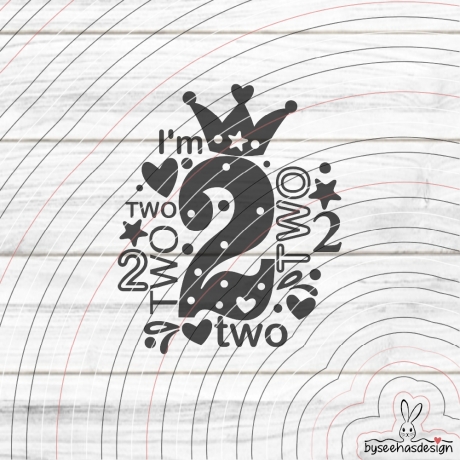 I'm two Plotterdatei SVG DXF