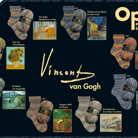 Opal Vincent van Gogh, 4-fädige Sockenwolle, Farbe 5434