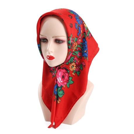 Damen-Kopftuch, rot, 70 x 70 cm, # UKR 413