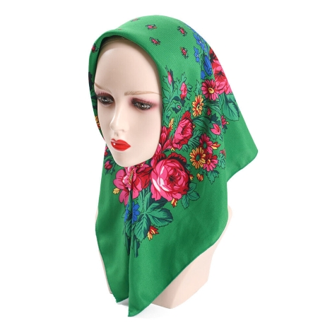 Damen-Kopftuch, grün, 70 x 70 cm, # UKR 414