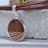 Kettenanhänger Holz – Eiche & Pitch Pine in 925 Silber