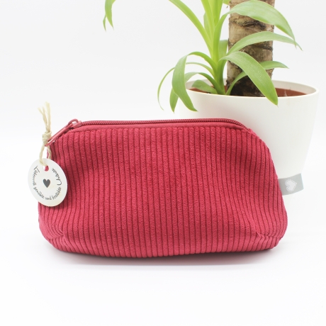Mäppchen Universaltasche Cord Rot Unikat Handmade