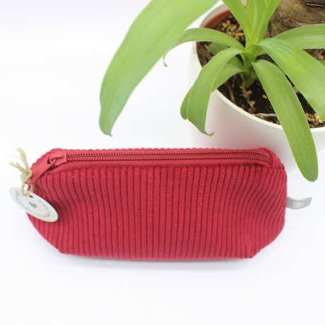 Mäppchen Universaltasche Cord Rot Unikat Handmade