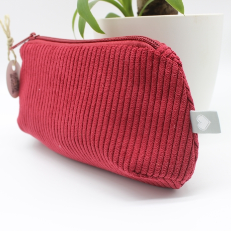 Mäppchen Universaltasche Cord Rot Unikat Handmade
