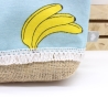 Universal-/Kosmetiktasche Bananen Jute Canvas Handmade Unikat