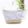 Universal-/Kosmetiktasche Muscheln Pastell Canvas Jute Unikat