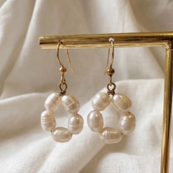 Süßwasserperlen Ohrringe 