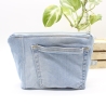 Upcycling! Universal-/Kosmetiktasche aus alter Jeans Weltkarte