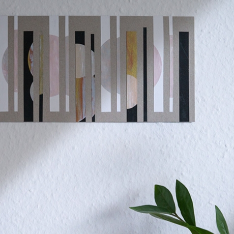 Siebdruck FABIO, experimentelle Collage, nachhaltige Kunst